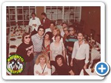 Almir Rogério, Ovelha, Marcos Roberto, Tony Damito, Valdirene, Anisio, Nicinha, Pascoal e alguns amigos da Rádio Aparecida em 1980