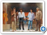 Marcelo Meirelles e Geraldo Meirelles ao lado da dupla Roberto e Meirinho no Programa Canta Viola