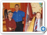 Luis Bordon com Harpa de 43 Cordas fabricada por Papi Galan, Cesar Daniel
