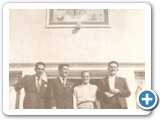 Chiquinho, Tinoco, Salvador Perez e Tonico na Capela de Nossa Senhora Aparecida